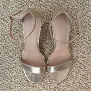 Kelly & Katie gold lame sandals